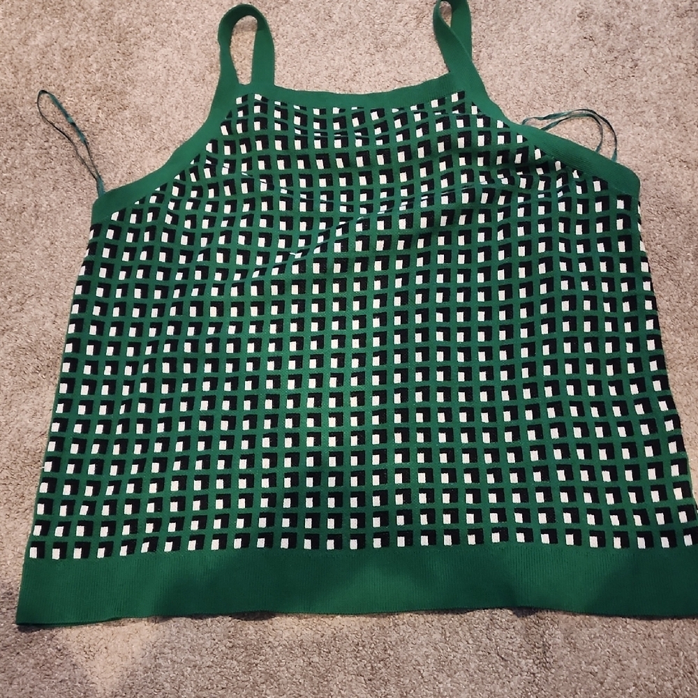 Emerald Green Boxy Sleeveless Tank Top